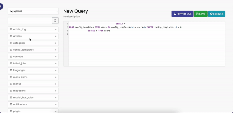 Preview Laravel Query Execute