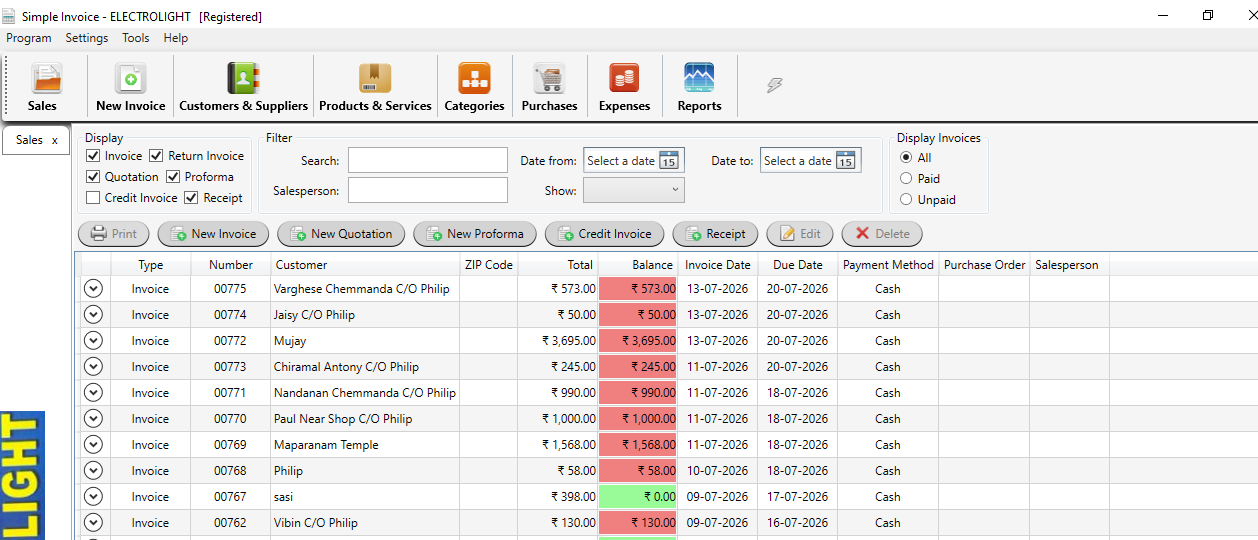 SIMPLE INVOICE