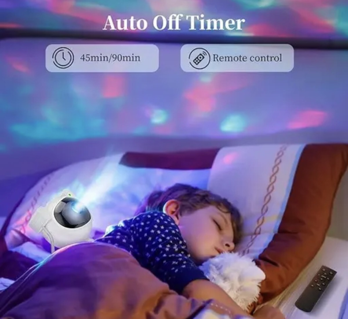 Astronaut Galaxy Star Projector, 360° Rotating LED Night Light with Remote & Timer - Akry Store 
