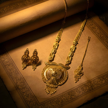 Mandala Necklace Set – Regal Gold Bridal & Festive Jewellery - ALL 4 YOU