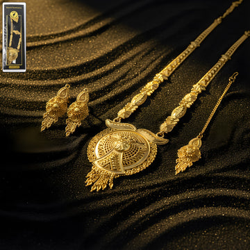 Mandala Necklace Set – Regal Gold Bridal & Festive Jewellery - ALL 4 YOU