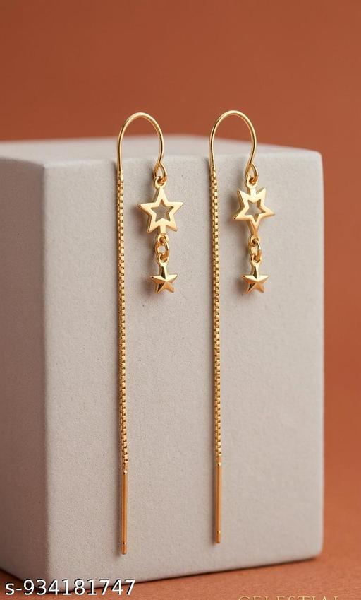 Beautiful Long Chain Suidhaga Earrings for Women Girls Stylish western Light Weight Trendy Party Wear Latest Design Casual Fancy Party Office wear Daily Wear Stud Earrings Gift for Birthday Wedding Anniversary Valentine gift New Year & Diwali Gift, Raksha Bandhan, Christmas for all Occasion - amamestyle