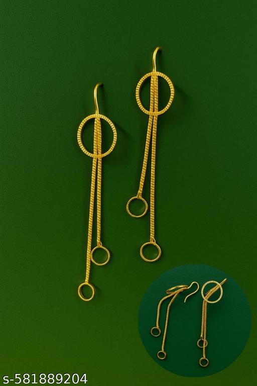 Premium Long anti-Tanish gold Earrings suidhaga - amamestyle