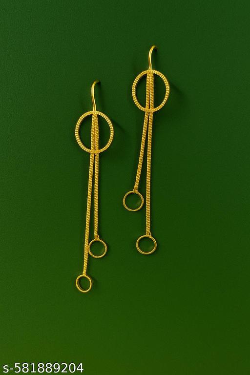 Premium Long anti-Tanish gold Earrings suidhaga - amamestyle