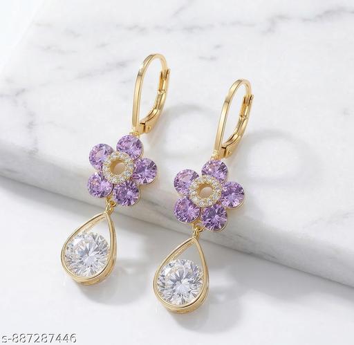 Flower design studd stylish earrings  for women and girls | Stylish good looking earring  - amamestyle