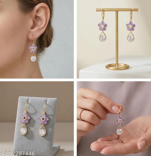 Flower design studd stylish earrings  for women and girls | Stylish good looking earring  - amamestyle