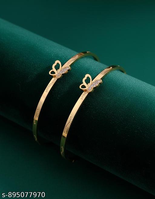 Quisitive Beads-Princess Beautiful Bracelet & Bangles Traditional Design Gold Plated Adjustable Bracelet Bangles fordaily wear Bangles kadli for womens & girls Bangles - amamestyle