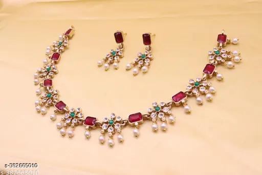 jewellery,choker,necklace,jewellery set,indian wedding jewellery - amamestyle