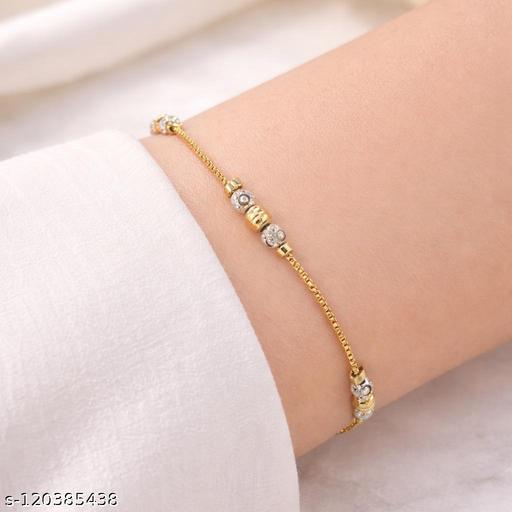 Gold plated and thin Hand Bracelet For Womans And Girls. - amamestyle