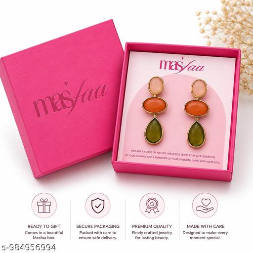 Multicolor Stone  Earrings for Women - amamestyle