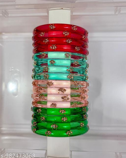 Handmade Glass Bangles Set for Women – Traditional, Ethnic & Stylish Indian Jewelry9 - amamestyle
