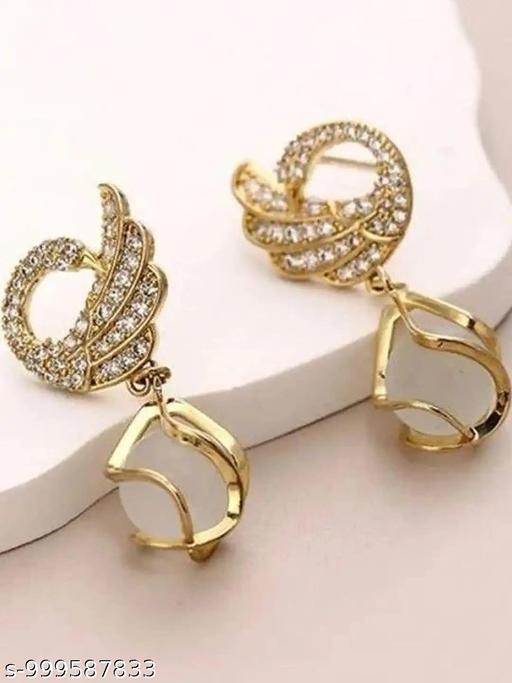 Trendy Korean Earrings | Crystal Heart Pearl Drop & Swan Charm Dangler Earrings for Women & Girls | Earring for Girls | Earring for Woman | Gift for Girls | Rakhi Gift | Girls Gift for Rakhi - amamestyle