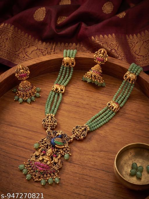 jewellery,choker,necklace,jewellery set,indian wedding jewellery set,Maangalyam/Murukku,south,indian,maharastrian,highquality set for women girls - amamestyle