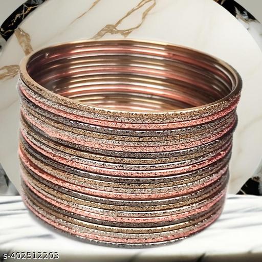 Multi color zari metal bangles - amamestyle