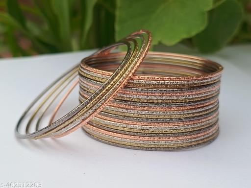 Multi color zari metal bangles - amamestyle
