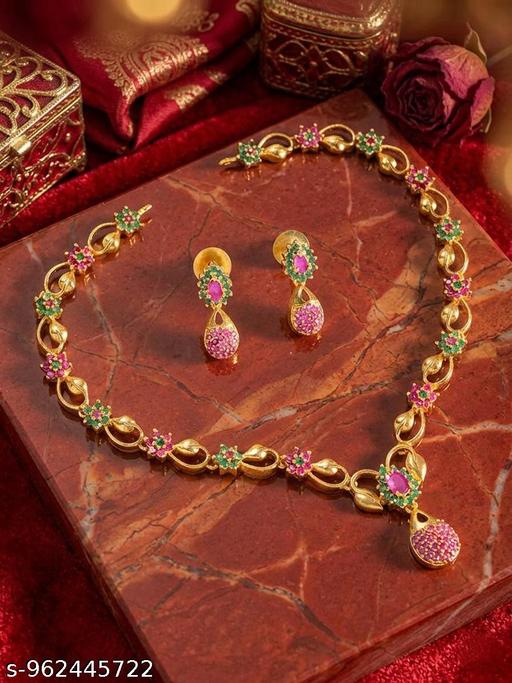 jewellery,choker,necklace,jewellery set,indian wedding jewellery set,Maangalyam/Murukku,south,indian,maharastrian,Mangalsutras,highquality set for women girls - amamestyle