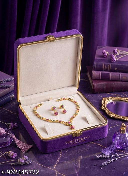 jewellery,choker,necklace,jewellery set,indian wedding jewellery set,Maangalyam/Murukku,south,indian,maharastrian,Mangalsutras,highquality set for women girls - amamestyle