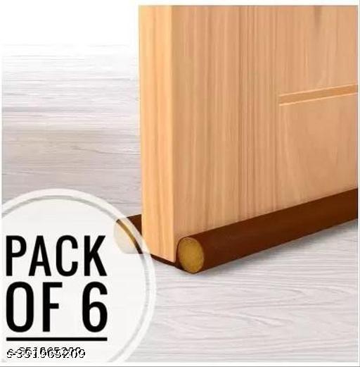  Door Guard (39 Inches, Pack of 6) Gap Filler for Door Bottom Seal Strip - Sound-Proof, Reduce Noise, Energy Saving Door Stopper for Reduce Door Dust, Insects Protector (Brown) - Anuloria 