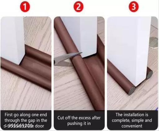  Door Guard (39 Inches, Pack of 6) Gap Filler for Door Bottom Seal Strip - Sound-Proof, Reduce Noise, Energy Saving Door Stopper for Reduce Door Dust, Insects Protector (Brown) - Anuloria 
