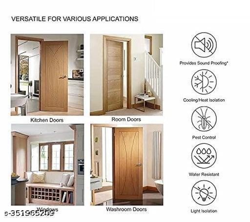  Door Guard (39 Inches, Pack of 6) Gap Filler for Door Bottom Seal Strip - Sound-Proof, Reduce Noise, Energy Saving Door Stopper for Reduce Door Dust, Insects Protector (Brown) - Anuloria 