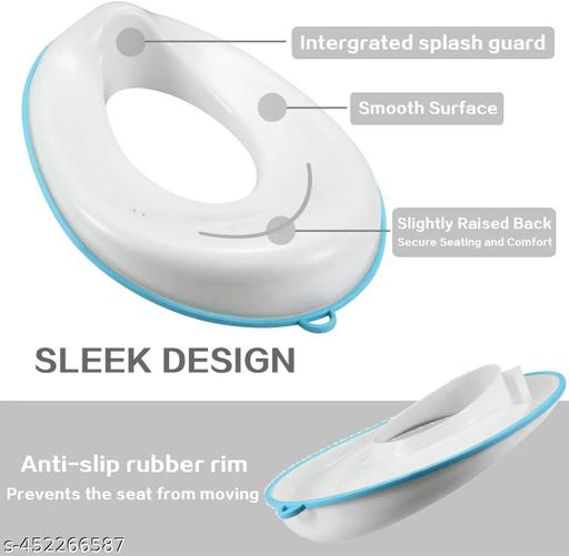 PENTOLE Portable Baby Potty Training Seat for Boys and Girls Potty seat Toilet Seat for Kids 0 to 5 years Child Toddler Non-Slip with Splash Guard Fits Round & Oval Western Toilets, Blue - Anuloria 