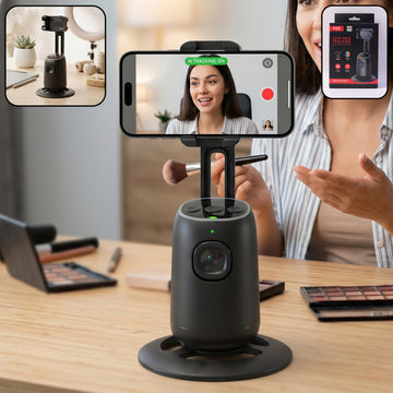 AI Face Tracking Mobile Holder – Hands-Free 360° Video Streaming - Anuloria 