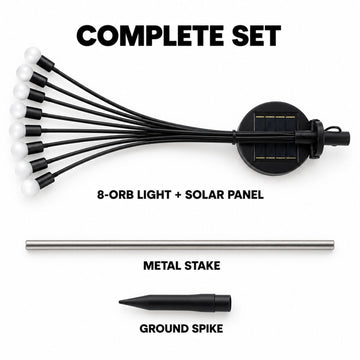 Solar LED Firefly Garden Light with 8 Heads & Flexible Swaying Stems (1 Set) - Anuloria 