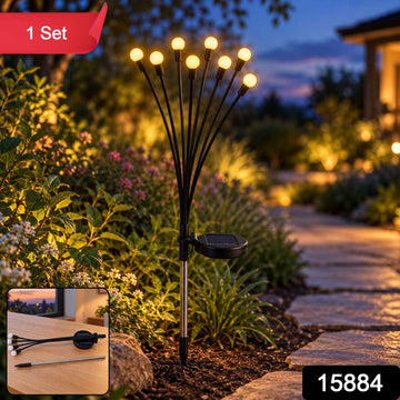 Solar LED Firefly Garden Light with 8 Heads & Flexible Swaying Stems (1 Set) - Anuloria 