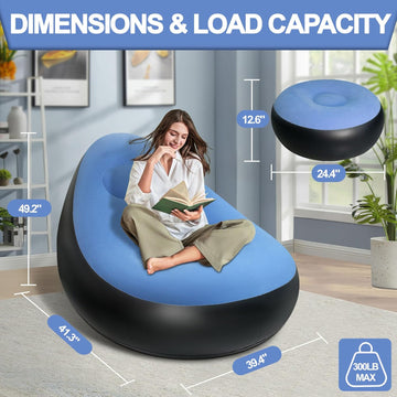Inflatable Sofa Chair – Portable, Comfortable Indoor & Outdoor Seating - Anuloria 
