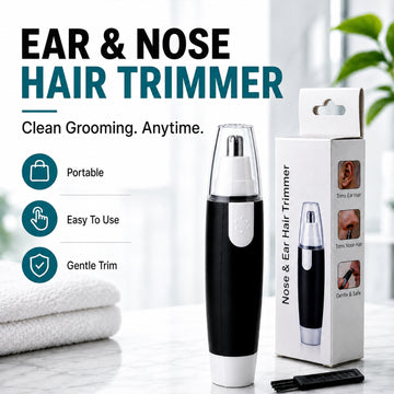 Ear & Nose Hair Trimmer – Painless, Battery-Operated | Calm & Curl - Anuloria 