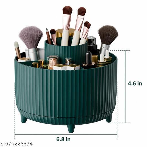 360° Rotating Makeup Brush Holder Organizer, Makeup Organizers Countertop, Makeup Organization Skincare Storage for Vanity, Desktop, Bathroom (Green) - Ariva Store