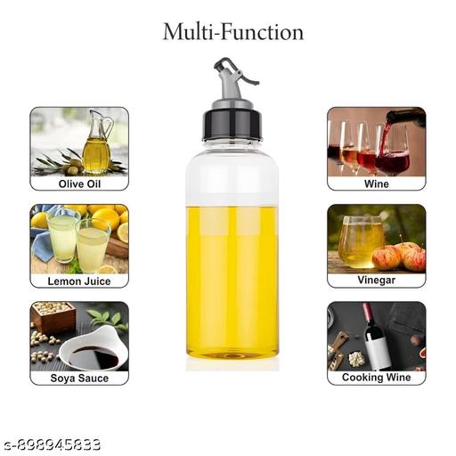 Combo Offer Plastic Oil Dispenser, 250ml+500ml+1000ml, Pack of 3, Clear - Ariva Store