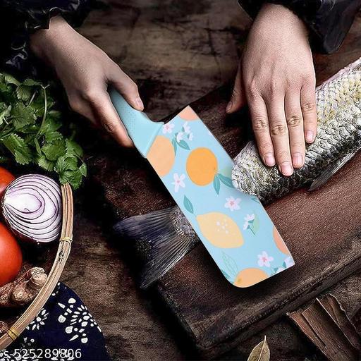 Knife Set for Kitchen Professional 3 Pieces High Carbon Stainless Steel Colour Printed Coated Chef Knife I Utility Knife I Kitchen Knives with Ergonomic Handle-Blue - Ariva Store