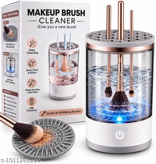 Makeup Brush Cleaner Machine New Electric Cosmetic & Painting Brush Cleaner, Automatic Spinning Makeup Deep Cleaning Usb Powered Brush Cleaner Compatible With All Size Makeup Brushes - Ariva Store