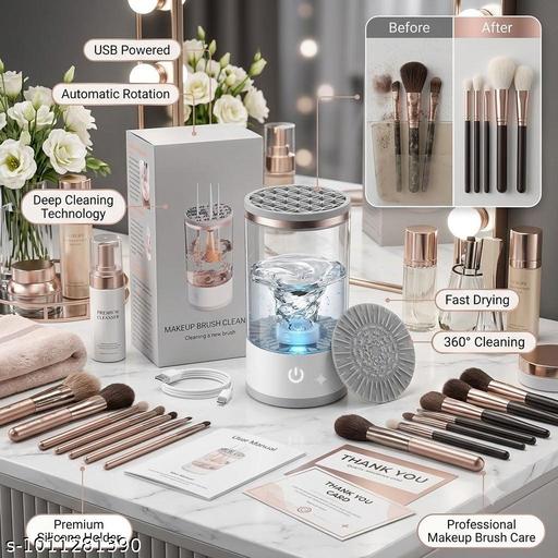 Makeup Brush Cleaner Machine New Electric Cosmetic & Painting Brush Cleaner, Automatic Spinning Makeup Deep Cleaning Usb Powered Brush Cleaner Compatible With All Size Makeup Brushes - Ariva Store
