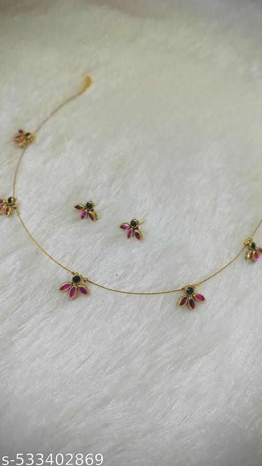Tulip pink floral invisible chain  - Aurafashion