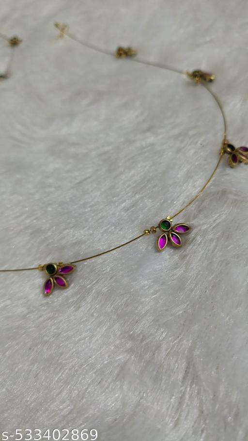 Tulip pink floral invisible chain  - Aurafashion