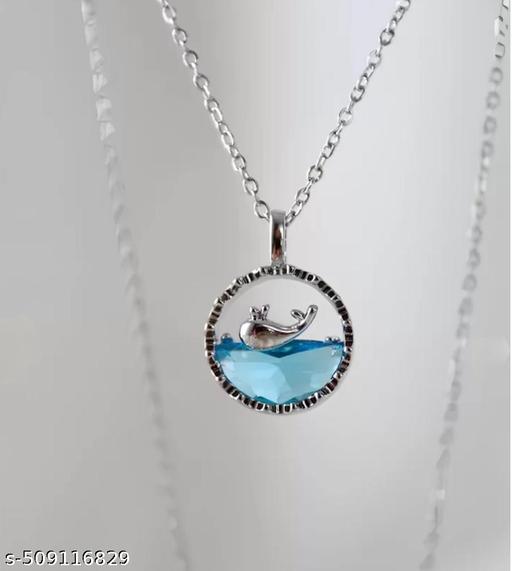 dolphin Pendant Chain | Girls dolphin Locket | Girls dolphin necklace chain | chain for girls | women necklace chain | pendant chain | Trendy necklace chain | necklace dikhayen - Aurafashion