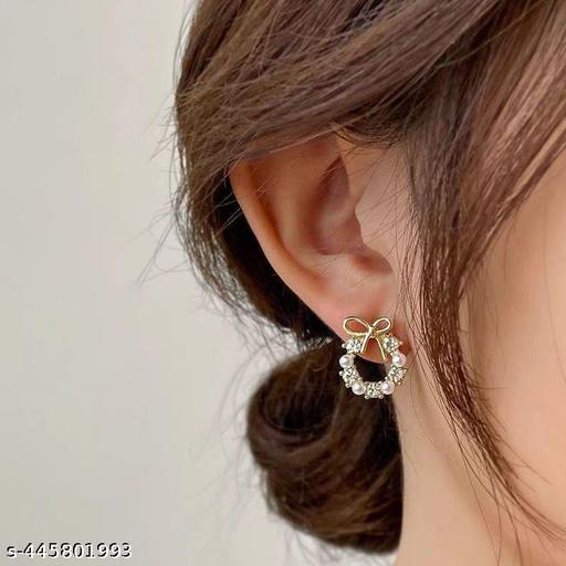 Combo Pack of 2 Korean Stud Earrings For Women And Girls - Aurafashion
