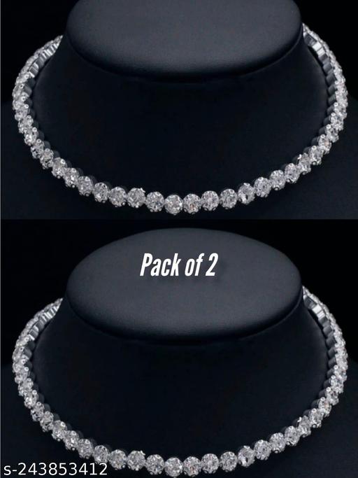 Women Hasli Neckless Choker Set For Women And Girl'sFor Women And  Pack Of 2 - Aurafashion