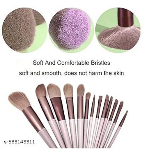 13Pcs Professional Makeup Brush Set – Soft Synthetic Bristles with Velvet Travel Pouch - Aurafashion