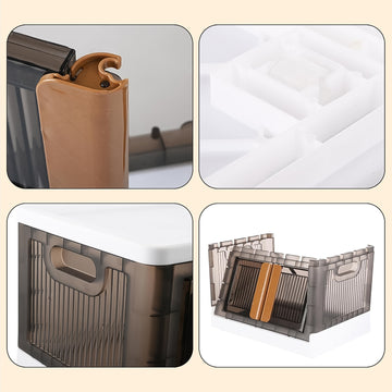 Plastic Folding Wardrobe Organizer – Portable Storage with Wheels - Aurafashion