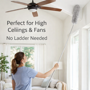 Microfiber Duster – 100-Inch Extendable Handle | Velvet Wipe - Aurafashion
