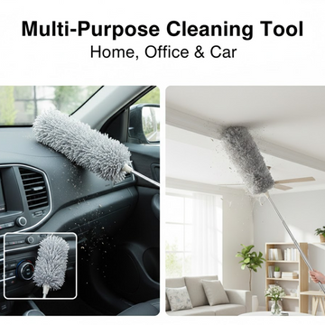 Microfiber Duster – 100-Inch Extendable Handle | Velvet Wipe - Aurafashion