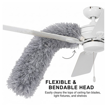 Microfiber Duster – 100-Inch Extendable Handle | Velvet Wipe - Aurafashion