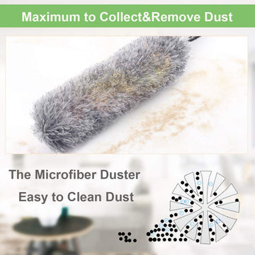 Microfiber Duster – 100-Inch Extendable Handle | Velvet Wipe - Aurafashion