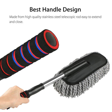 Car Duster – Retractable Handle Microfiber | Velvet Wheels - Aurafashion