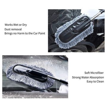 Car Duster – Retractable Handle Microfiber | Velvet Wheels - Aurafashion