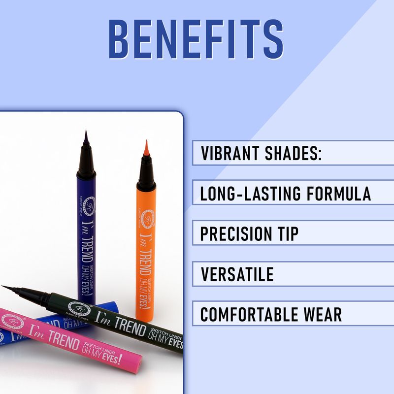Fashion colour im trend sketch eyeliner smudge-proof quick dry long lasting 0.7 ml - Aurafashion