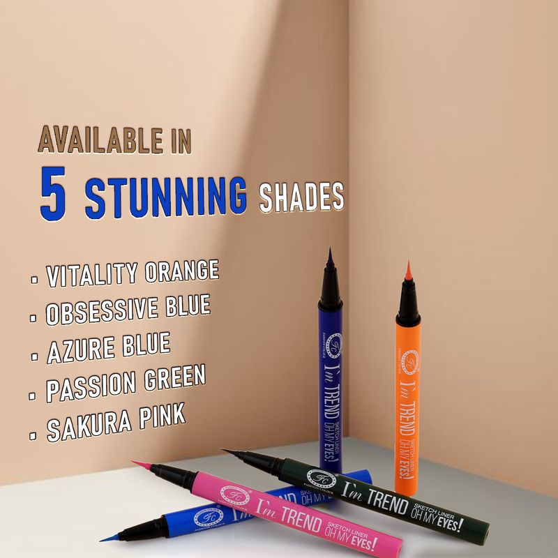 Fashion colour im trend sketch eyeliner smudge-proof quick dry long lasting 0.7 ml - Aurafashion